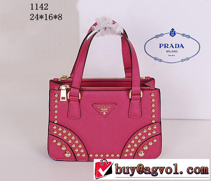 2014 PRADA プラダ 存在感◎ ハンドバッグ 1142