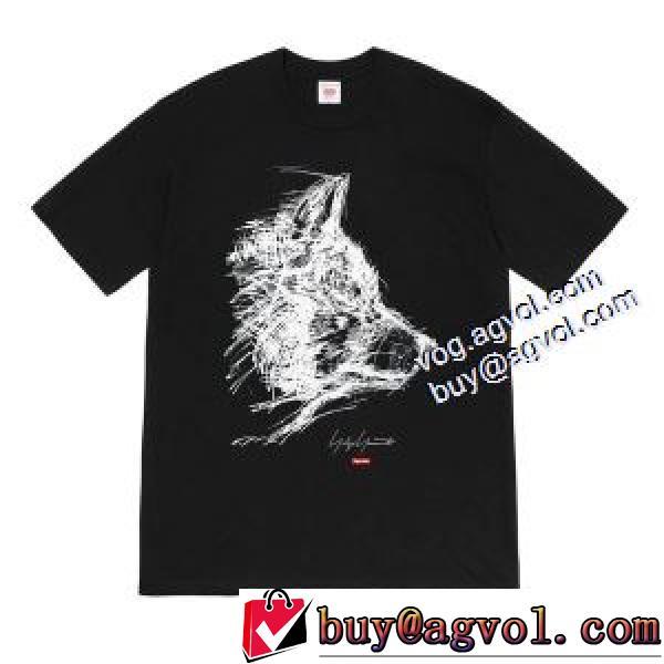 スタイリッシュな印象 Supreme X Yohji Yamamoto 20FW Wolf Tee シュプリーム 偽物ブランド 2026秋冬 半袖Tシャツ 2色可選