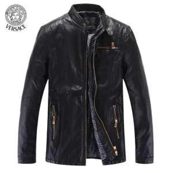 ブランド コピー 専門 店 21秋冬 Versace ヴェルサーチ 革ジャンパー トレンチコート 件気が爆発 2色可選 スーパーコピーブランド激安通販 専門店