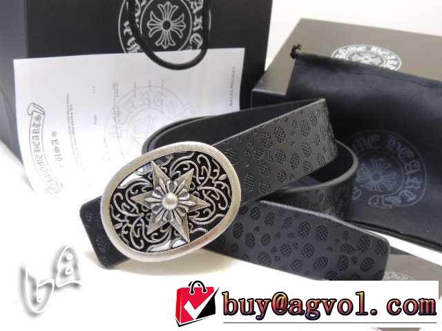2014CHROME hearts クロムハーツ ベルト 本革(牛皮) 人気が爆発 黒色（こくしょく）