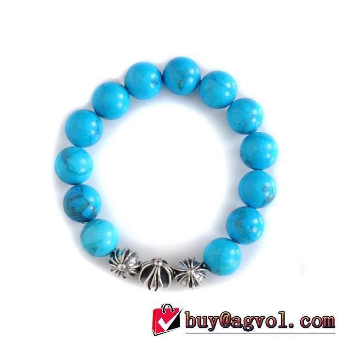 SALE!今季2014春夏CHROME hearts クロムハーツシルバー925 ビーズブレスレット天然石