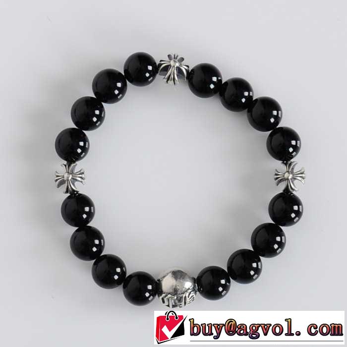 超人気美品2014春夏 chrome hearts クロムハーツシルバー925 ビーズブレスレット天然石