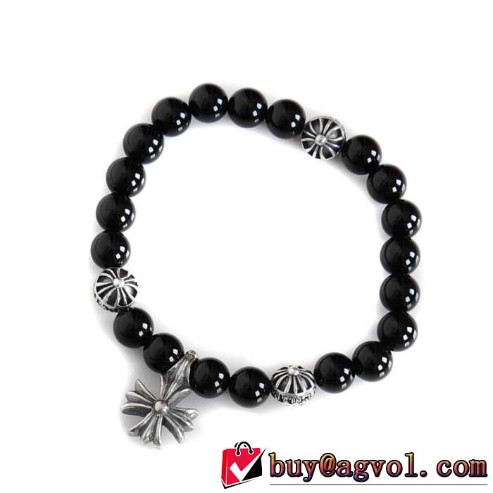 ◆モデル愛用◆2014春夏 chrome hearts クロムハーツシルバー925 ビーズブレスレット天然石