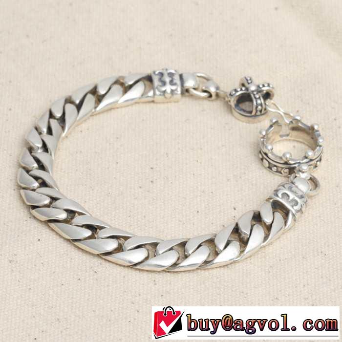 プレゼントに 2014春夏 chrome hearts クロムハーツシルバー925 ブレスレット