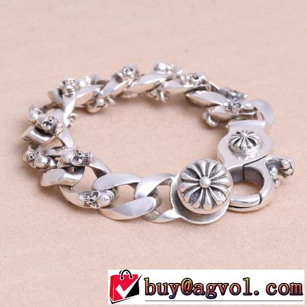 2014春夏SALE開催 chrome hearts クロムハーツシルバー925 ブレスレット