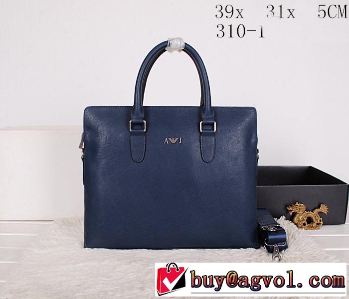 ARMANI アルマーニ 2014 首胸ロゴ メンズ用 手持ち&ショルダー掛け 310-1
