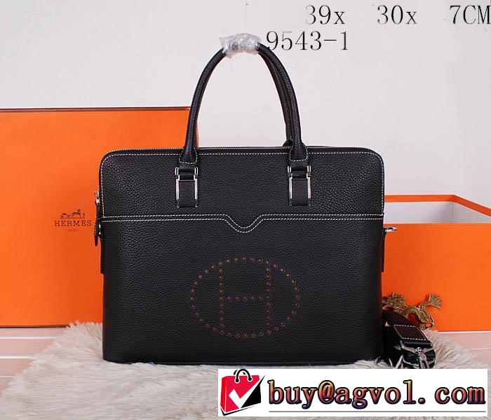 2014 首胸ロゴ hermes エルメス メンズ用 手持ち&ショルダー掛け 9543-1