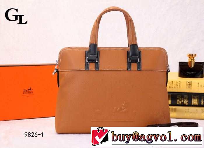 2014 高級感演出 hermes エルメス メンズ用 手持ち&ショルダー掛け 9826-1