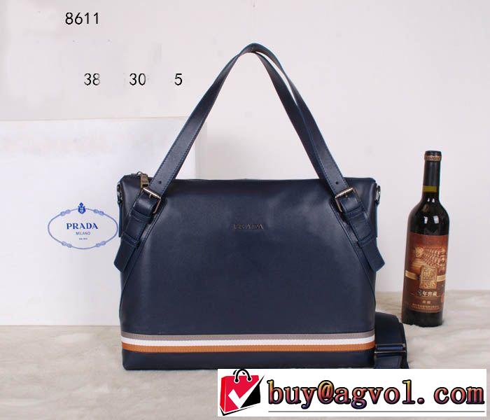 2014秋冬◆モデル愛用◆ prada プラダ メンズ用 手持ち&ショルダー掛け 8611