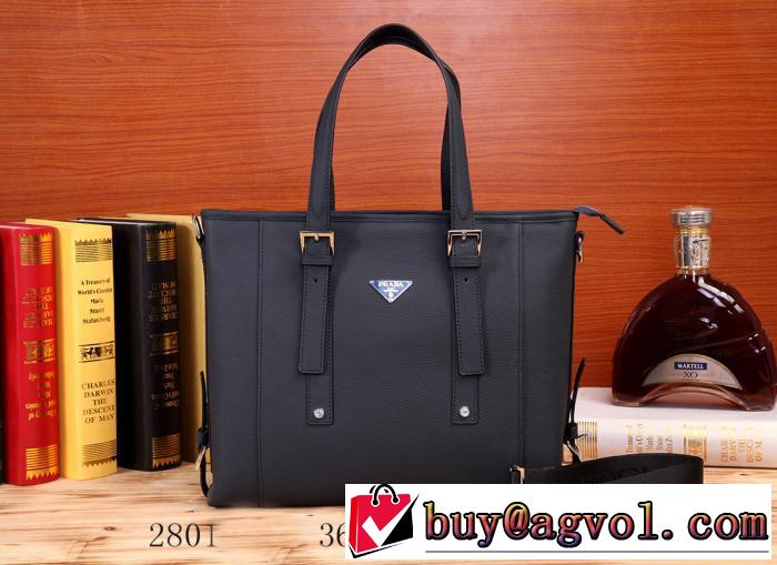 PRADA プラダ 2014 sale!今季 メンズ用ショルダーベルト付 ハンドバッグ 2801