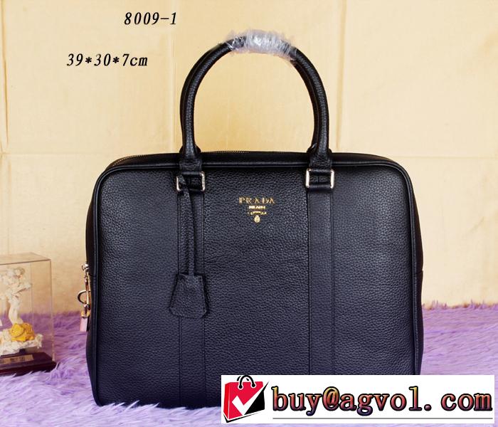 PRADA プラダ 2014 ～希少 非凡な容量 メンズ用 手持ち&ショルダー掛け 8009-1