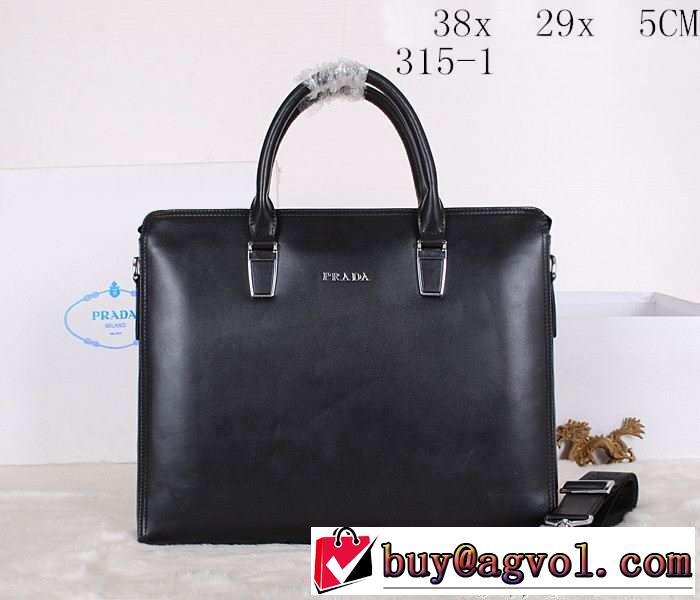 PRADA プラダ 2014 首胸ロゴ メンズ用 手持ち&ショルダー掛け 315-1