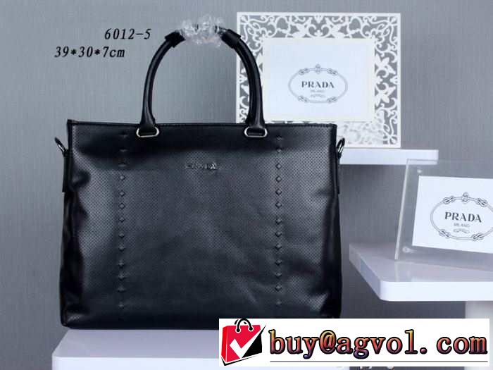 2014 首胸ロゴ prada プラダ メンズ用 手持ち&ショルダー掛け 6012-5