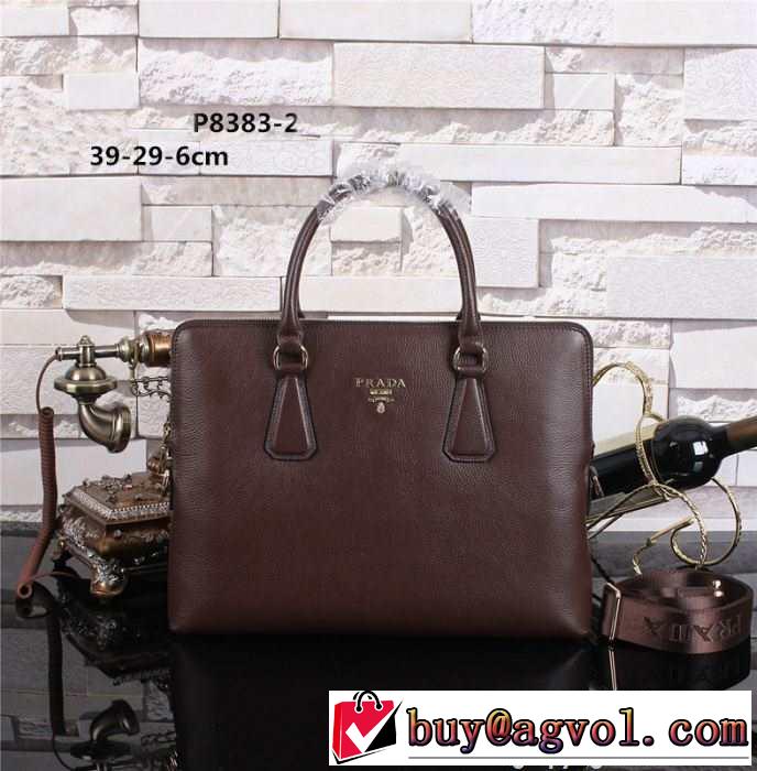 2014 超人気美品◆prada プラダ メンズ用 手持ち&ショルダー掛け p8383-2