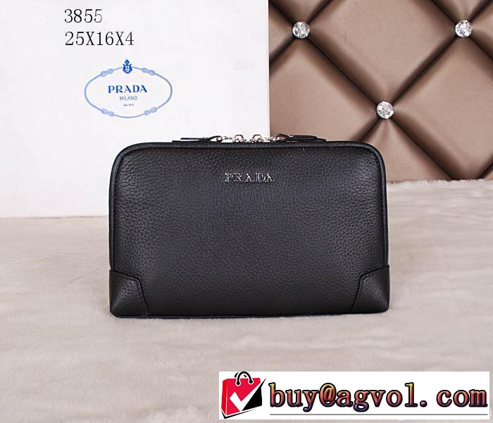 PRADA プラダ 大特価 2014 ファスナー開閉 財布メンズ 3855