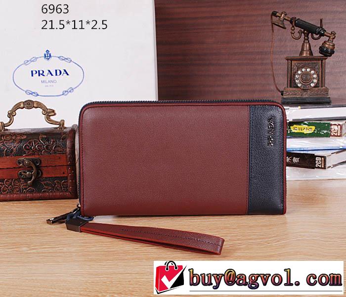 PRADA プラダ ◆モデル愛用◆ 2014 ファスナー開閉 財布メンズ 6963