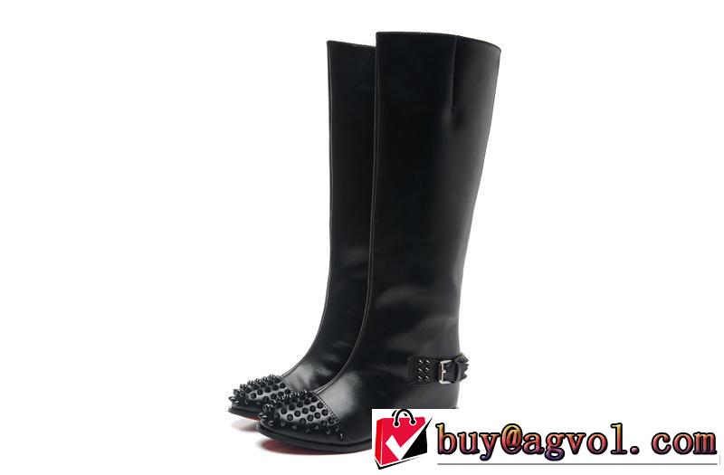 Christian louboutinクリスチャンルブタン 2014 大人気！スタッズ レッドソール ロングブーツ