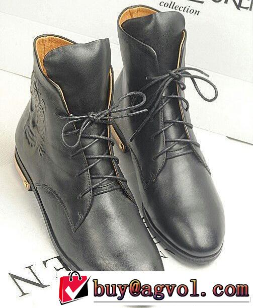 秋冬 2014 首胸ロゴ alexander mcqueen アレキサンダー マックイーン 低めのヒール レディース ョートブーツ 2色可選