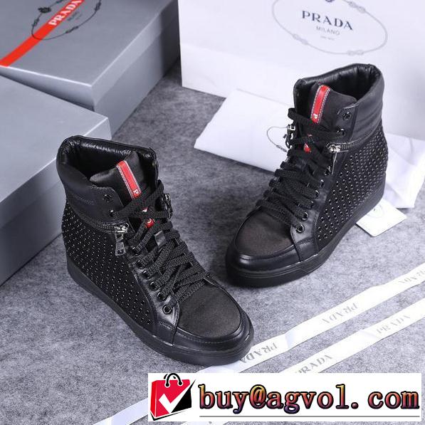 秋冬 2014 prada プラダ 人気激売れ インヒール スニーカー