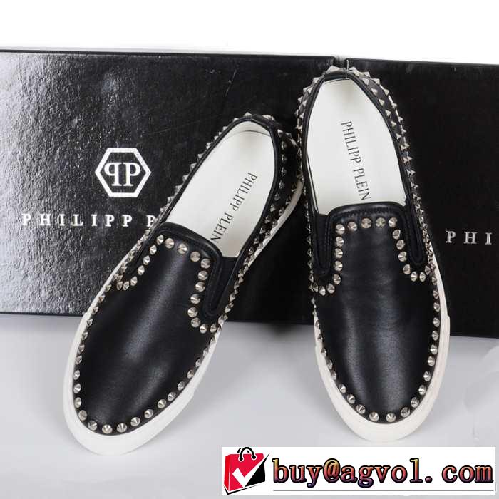 2014秋冬 大人の雰囲気抜群 philipp plein フィリッププレイン カジュアルシュー スパイク 汚れしにくい