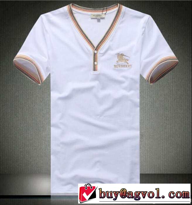2014春夏 希少 burberry バーバリー vネック 半袖tシャツ 2色可選