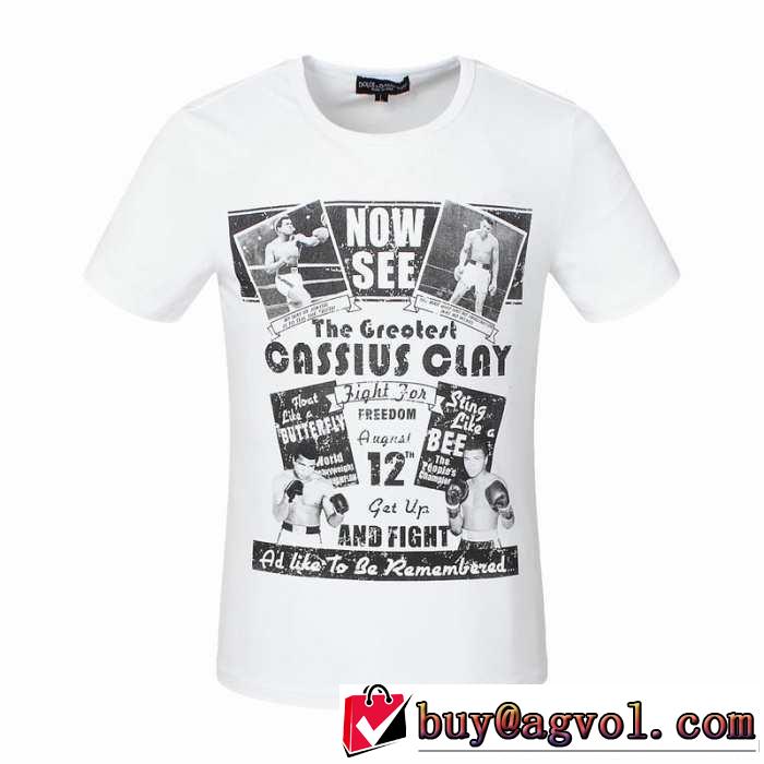 大人気☆NEW!! 2014春夏 dolce&gabbana ドルチェ＆ガッバーナ uネック 半袖tシャツ 2色可選