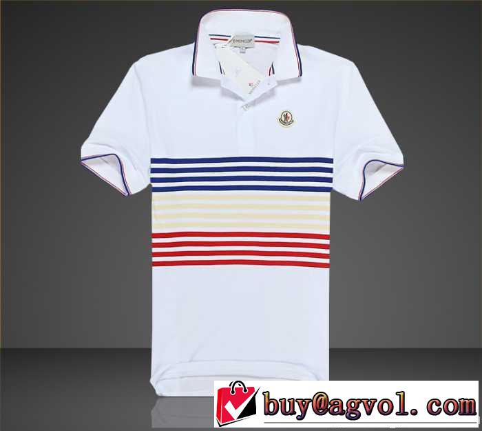 2014春夏 モンクレール 人気が爆発 開襟/ polo領 半袖 Tシャツ