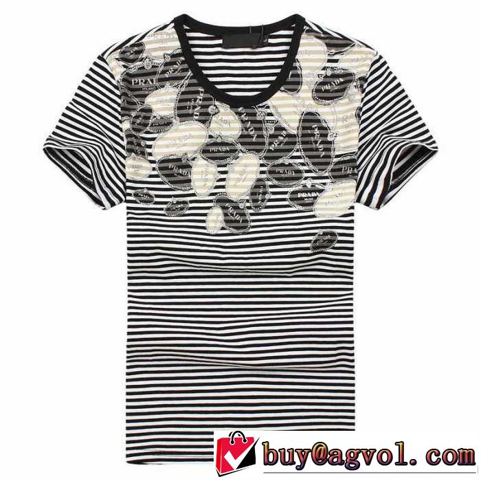 ★安心★追跡付 prada プラダ 2014春夏 半袖tシャツ uネック 2色可選 