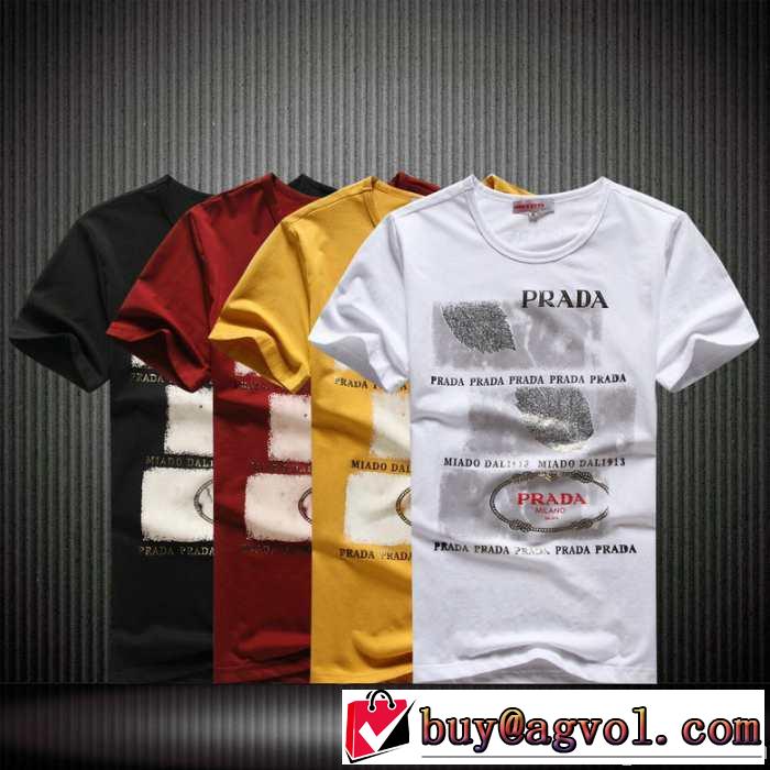 新入荷 prada プラダ 2014春夏 uネック 半袖tシャツ 4色可選