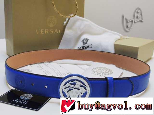 超人気美品◆2014春夏VERSACE ヴェルサーチ 本革（牛皮）ベルト最高ランク