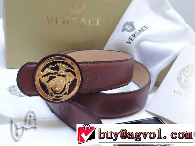 上質 大人気！2014春夏 versace ヴェルサーチ 本革（牛皮）ベルト最高ランク 