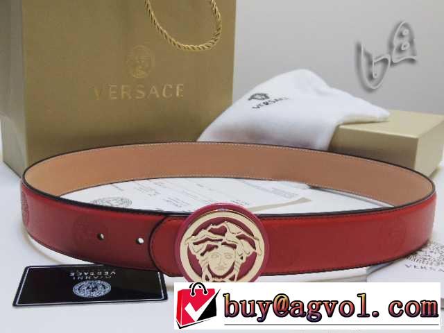 大人気☆NEW!!2014春夏 versace ヴェルサーチ 本革（牛皮）ベルト最高ランク 