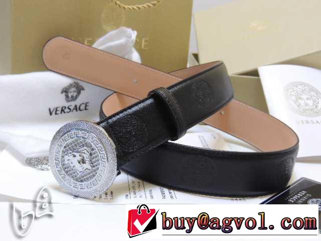 超人気美品◆ 2014春夏 versace ヴェルサーチ 本革（牛皮）ベルト最高ランク 