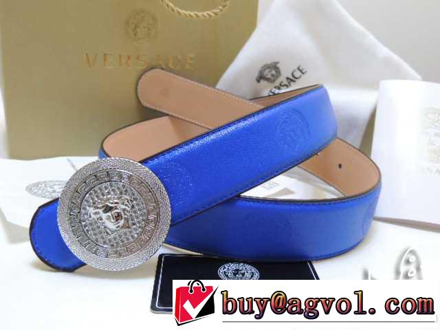  お買得2014春夏 versace ヴェルサーチ 本革（牛皮）ベルト最高ランク 