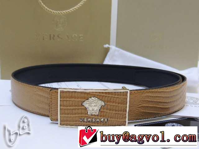 2014 お買得 versace ヴェルサーチ 本革 ベルト最高ランク