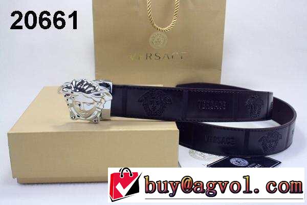 2014 華やかなデザイン versace ヴェルサーチ ベルト 本革(牛皮) 最高ランク