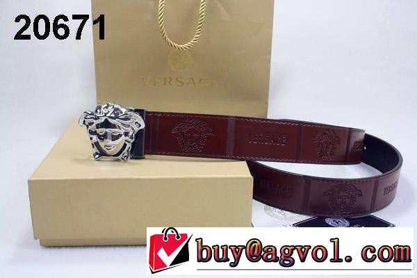 贈り物にも◎ 2014 versace ヴェルサーチ ベルト 本革(牛皮) 最高ランク