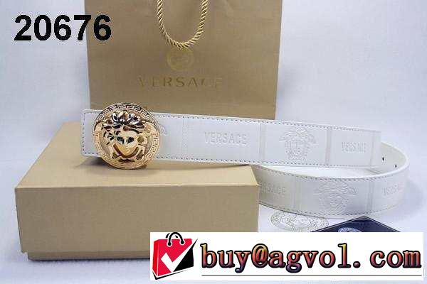 2014 versace ヴェルサーチ 上質素材 ベルト 本革(牛皮) 最高ランク