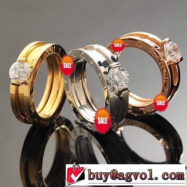 秋冬 2014 お買得 bvlgari ブルガリ ダイヤペアリング 3色可選