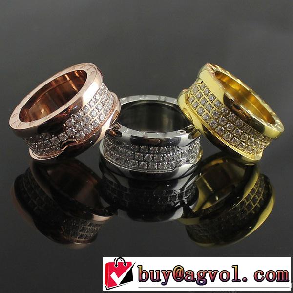 秋冬 2014 大人気！bvlgari ブルガリ ダイヤリング 3色可選