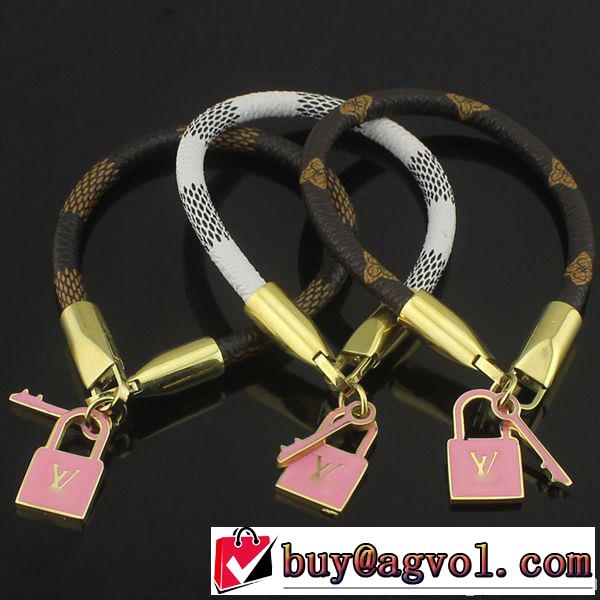 秋冬 2014 新品 louis vuitton ルイ ヴィトン チェック柄 ロックブレスレット 3色可選