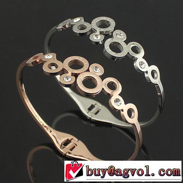 秋冬 2014 新品 bvlgari ブルガリ ダイヤモンド 英字バングル 2色可選