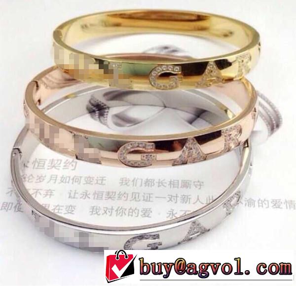 秋冬 2014 bvlgari ブルガリ ダイヤモンド 英字バングル 3色可選