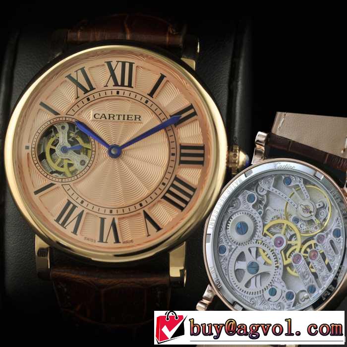  男性用腕時計 半自動卷 cartier カルティエ 日本製クオーツ 2針 44mm メンズ腕時計