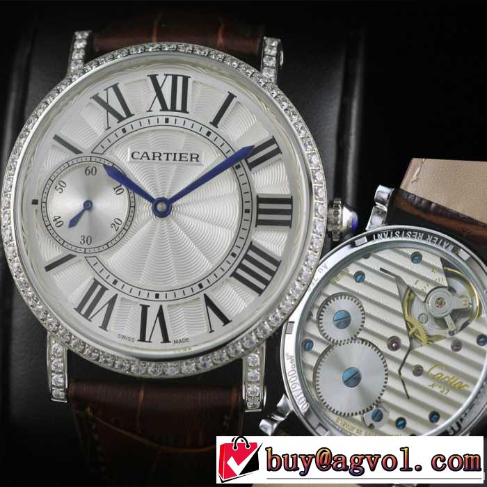  男性用腕時計 半自動卷 cartier カルティエ 日本製クオーツ 2針 44mm メンズ腕時計