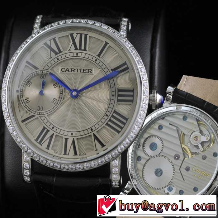  男性用腕時計 半自動卷 cartier カルティエ 日本製クオーツ 2針 44mm メンズ腕時計