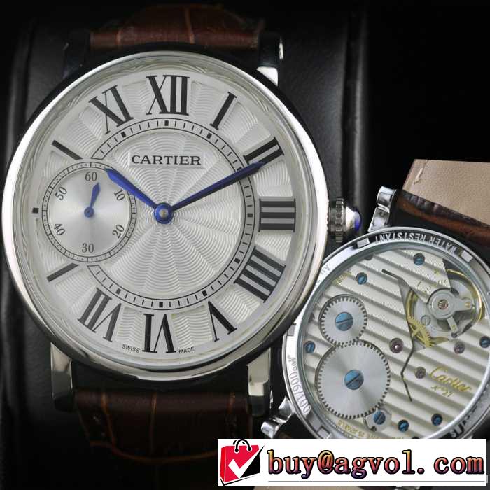  男性用腕時計 半自動卷 cartier カルティエ 日本製クオーツ 2針 44mm メンズ腕時計