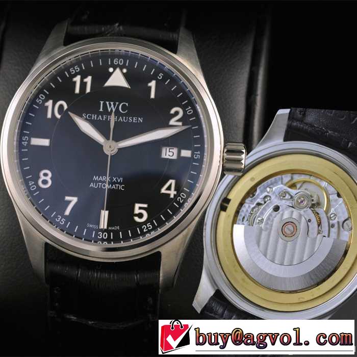 スイスムーブメント 3針  自動巻き 日付表示 夜光効果  男性用腕時計 iwc クオーツ メンズ腕時計