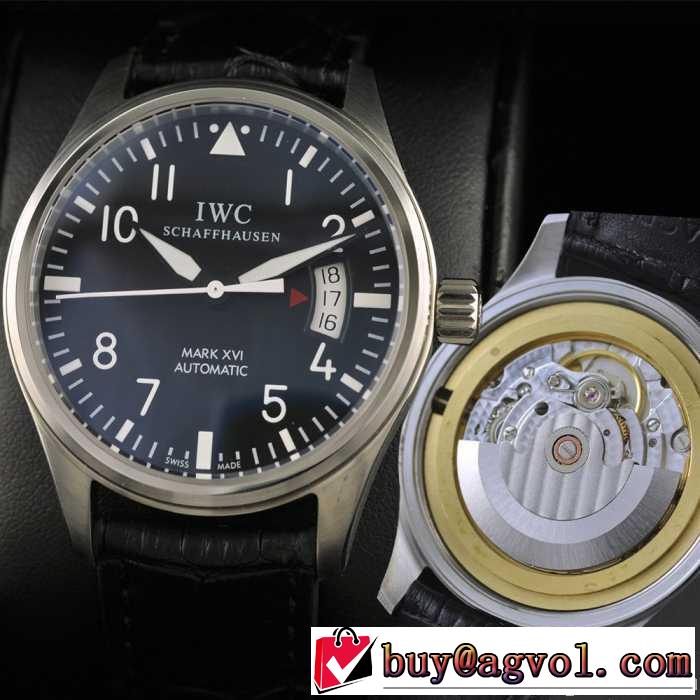 大人気  スイスムーブメント 3針  自動巻き 日付表示 夜光効果  男性用腕時計 iwc クオーツ メンズ腕時計