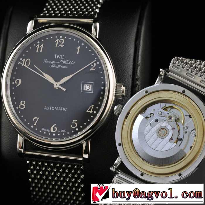 スイスムーブメント 3針  自動巻き 日付表示 夜光効果  男性用腕時計 iwc クオーツ メンズ腕時計